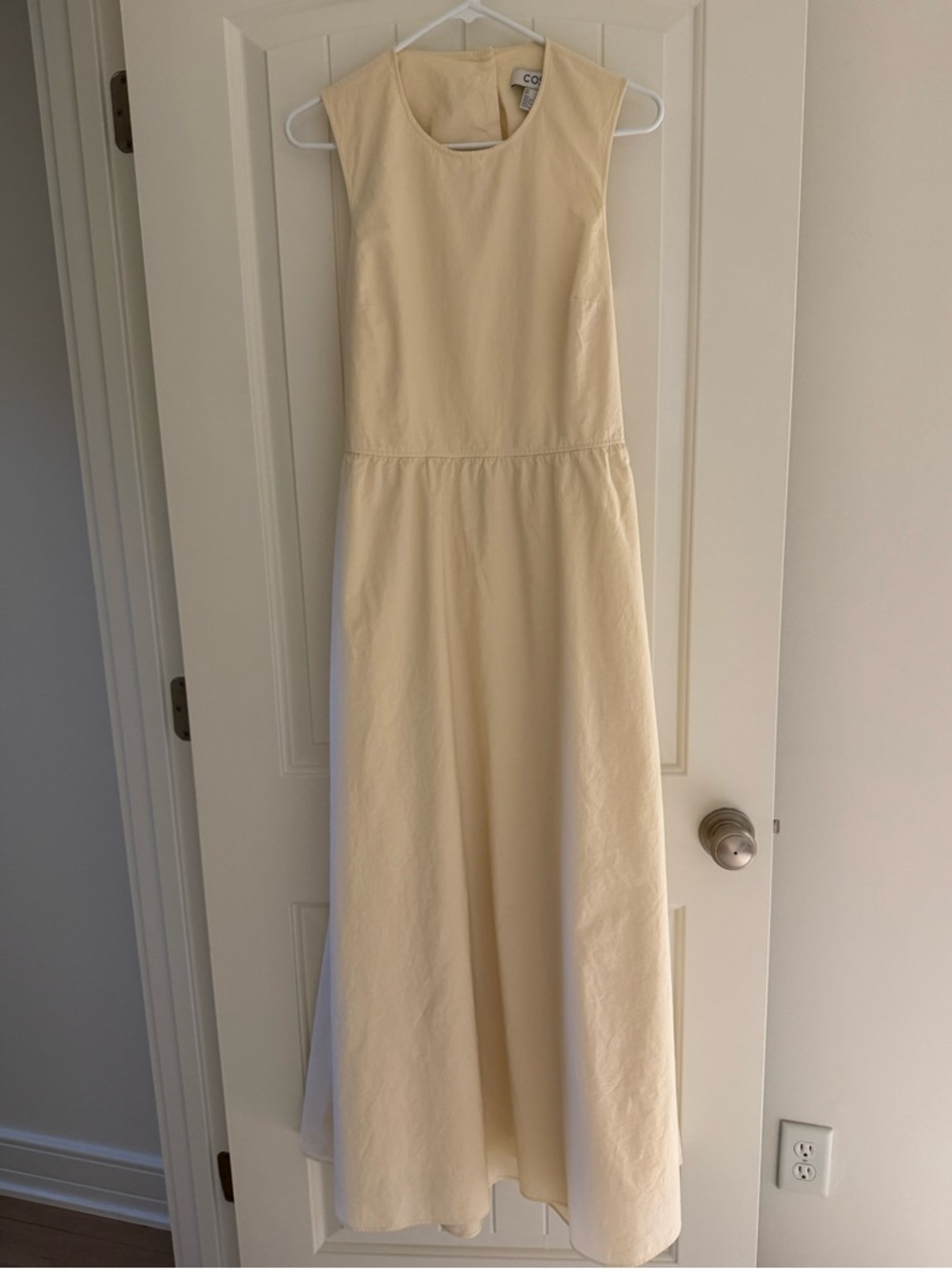 COS Open Back Maxi Dress - Cream color US size 8
